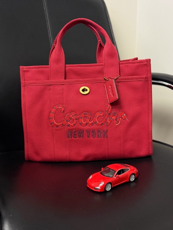 Coach Handbags - Coach Lunar New Year Snake Script Canvas Tote